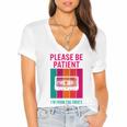 Please Be Patient I'm From The 1900s Retro Cassette Tape Premium Tri-Blend Women's Jersey Short Sleeve Deep V-Neck Tshirt