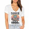 Please Be Patient I'm From The 1900s Retro Computer Geek Women's Jersey Short Sleeve Deep V-Neck Tshirt