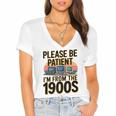 Please Be Patient I'm From The 1900s Retro Computer Premium Women's Jersey Short Sleeve Deep V-Neck Tshirt Please Be Patient I'm From The 1900s Retro Computer Premium Women's Jersey Short Sleeve Deep V-Neck Tshirt