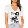 Please Be Patient I'm From The 1900s Sarcastic Joke Premium Tri-Blend Women's Jersey Short Sleeve Deep V-Neck Tshirt Please Be Patient I'm From The 1900s Sarcastic Joke Premium Tri-Blend Women's Jersey Short Sleeve Deep V-Neck Tshirt