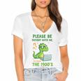 Please Be Patient With Me I'm From The 1900s Soft Tee Premium Women's Jersey Short Sleeve Deep V-Neck Tshirt Please Be Patient With Me I'm From The 1900s Soft Tee Premium Women's Jersey Short Sleeve Deep V-Neck Tshirt