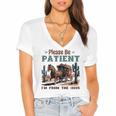 Please Be Patient I'm From The 1900s Stagecoach Western Vint Women's Jersey Short Sleeve Deep V-Neck Tshirt Please Be Patient I'm From The 1900s Stagecoach Western Vint Women's Jersey Short Sleeve Deep V-Neck Tshirt