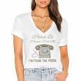 Please Be Patient With Me I'm From The 1900s Telephone Premium Women's Jersey Short Sleeve Deep V-Neck Tshirt Please Be Patient With Me I'm From The 1900s Telephone Premium Women's Jersey Short Sleeve Deep V-Neck Tshirt