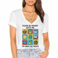 Please Be Patient With Me I'm From The 1900s Vintage 90s Premium Tri-Blend Women's Jersey Short Sleeve Deep V-Neck Tshirt