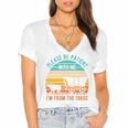 PLEASE BE PATIENT I'M FROM THE 1900s Vintage 1900s 90s Premium Tri-Blend Women's Jersey Short Sleeve Deep V-Neck Tshirt