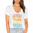 PLEASE BE PATIENT I'M FROM THE 1900s Vintage 1900s 90s Premium Women's Jersey Short Sleeve Deep V-Neck Tshirt PLEASE BE PATIENT I'M FROM THE 1900s Vintage 1900s 90s Premium Women's Jersey Short Sleeve Deep V-Neck Tshirt