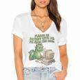 Please Be Patient I'm From The 1900s Vintage Men Women Women's Jersey Short Sleeve Deep V-Neck Tshirt