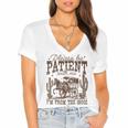 Please Be Patient With Me I'm From The 1900s Vintage Western Women's Jersey Short Sleeve Deep V-Neck Tshirt