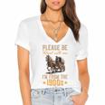 Please Be Patient With Mee I'm From The 1900s Minimalist Premium Women's Jersey Short Sleeve Deep V-Neck Tshirt Please Be Patient With Mee I'm From The 1900s Minimalist Premium Women's Jersey Short Sleeve Deep V-Neck Tshirt