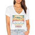 Please Be Patient-With Me I'm From The 1900s Retro Music Women's Jersey Short Sleeve Deep V-Neck Tshirt