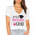 Preschool Graduation Shirt For Girl 2019 Miss Preschool Grad Women's Jersey Short Sleeve Deep V-Neck Tshirt