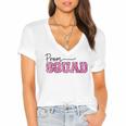 Prom Squad Prom Graduation Class Of 2024 Leopard Matching Women's Jersey Short Sleeve Deep V-Neck Tshirt