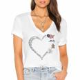 Proud Air Force Grandma Air Force Graduation Grandma USAF Women's Jersey Short Sleeve Deep V-Neck Tshirt