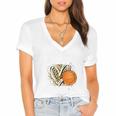 Proud Aunt Of A 2026 Senior Basketball Graduation Leopard Premium Tri-Blend Women's Jersey Short Sleeve Deep V-Neck Tshirt