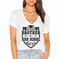 Proud Brother Of a High School Grad Senior Graduation Shirt Women's Jersey Short Sleeve Deep V-Neck Tshirt