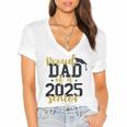 Proud Dad Of a 2025 Senior Graduation Women's Jersey Short Sleeve Deep V-Neck Tshirt