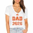 Proud Dad Of A 2026 Senior Basketball Graduation Family Women's Jersey Short Sleeve Deep V-Neck Tshirt
