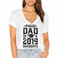 Proud Dad Of A Class 2019 GraduateShirt Graduation Women's Jersey Short Sleeve Deep V-Neck Tshirt