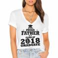 Proud Father Of A Class Of 2018 Graduate Tee Graduation Z1 Women's Jersey Short Sleeve Deep V-Neck Tshirt