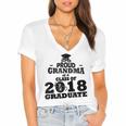 Proud Grandma Of A Class Of 2018 Tee Graduate Graduation Z1 Women's Jersey Short Sleeve Deep V-Neck Tshirt