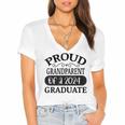 Proud Grandparent Of A Class Of 2024 Graduate Graduation Women's Jersey Short Sleeve Deep V-Neck Tshirt