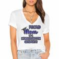 Proud Mom Of a Kindergarten Graduate Graduation TShirt Women's Jersey Short Sleeve Deep V-Neck Tshirt