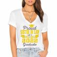 Proud Sister In Law Of 2022 Graduate Class 2022 Graduation Women's Jersey Short Sleeve Deep V-Neck Tshirt