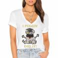 I Puggin' Did It Best Men Women Graduation T-Shirt Women's Jersey Short Sleeve Deep V-Neck Tshirt