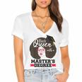 Queen Masters Degree Graduation Social Work MSW MPH Women's Jersey Short Sleeve Deep V-Neck Tshirt