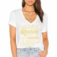 Queen Proud Masters Graduation Women's Jersey Short Sleeve Deep V-Neck Tshirt