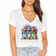 Racoons Trash Reader Book Lover Romantic Novels Premium Women's Jersey Short Sleeve Deep V-Neck Tshirt Racoons Trash Reader Book Lover Romantic Novels Premium Women's Jersey Short Sleeve Deep V-Neck Tshirt