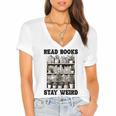 Read Books Stay Weird Book Lover Joke Introvert Reading Premium Women's Jersey Short Sleeve Deep V-Neck Tshirt Read Books Stay Weird Book Lover Joke Introvert Reading Premium Women's Jersey Short Sleeve Deep V-Neck Tshirt