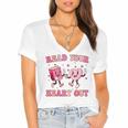 Read Your Heart Out Teacher Valentine Book Women's Jersey Short Sleeve Deep V-Neck Tshirt
