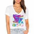 Retro 1980s 80's Baby 1990s 90's Made Me Nostalgia Birthday Premium Tri-Blend Women's Jersey Short Sleeve Deep V-Neck Tshirt
