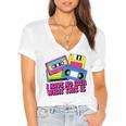 Retro Cassette Vintage 80s Nostalgia Women's Jersey Short Sleeve Deep V-Neck Tshirt Retro Cassette Vintage 80s Nostalgia Women's Jersey Short Sleeve Deep V-Neck Tshirt