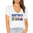 Retro Gaming Nostalgia Tee Perfect For Vintage Lovers Premium Tri-Blend Women's Jersey Short Sleeve Deep V-Neck Tshirt