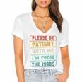 Retro Humor Please Be Patient With Me I'm From The 1900s Premium Women's Jersey Short Sleeve Deep V-Neck Tshirt Retro Humor Please Be Patient With Me I'm From The 1900s Premium Women's Jersey Short Sleeve Deep V-Neck Tshirt
