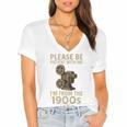 Retro Please Be Patient With Me I'm From The 1900s Projector Premium Women's Jersey Short Sleeve Deep V-Neck Tshirt Retro Please Be Patient With Me I'm From The 1900s Projector Premium Women's Jersey Short Sleeve Deep V-Neck Tshirt