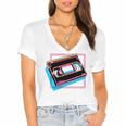 Retro VHS Vaporwave Video Cassette Nostalgia Geek Chic Premium Tri-Blend Women's Jersey Short Sleeve Deep V-Neck Tshirt Retro VHS Vaporwave Video Cassette Nostalgia Geek Chic Premium Tri-Blend Women's Jersey Short Sleeve Deep V-Neck Tshirt