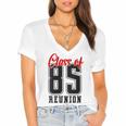 Reunion 1985 Matching Graduation High School Class Of 1985 Women's Jersey Short Sleeve Deep V-Neck Tshirt