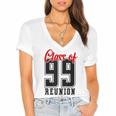 Reunion 1999 Matching Graduation High School Class Of 1999 Women's Jersey Short Sleeve Deep V-Neck Tshirt