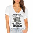 Sarcastic Please Be Patient I'm From The 1900s Women's Jersey Short Sleeve Deep V-Neck Tshirt Sarcastic Please Be Patient I'm From The 1900s Women's Jersey Short Sleeve Deep V-Neck Tshirt