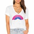 Secretly Bisexual Bi Introvert Bi Pride Antisocial LGBTQ Raglan Baseball Tee Women's Jersey Short Sleeve Deep V-Neck Tshirt