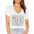 Senior Class Of 2018Shirt High School Graduation Women's Jersey Short Sleeve Deep V-Neck Tshirt