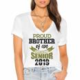 Senior Class Of 2019 Tshirt Graduation Awesome Brother Women's Jersey Short Sleeve Deep V-Neck Tshirt