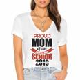 Senior Class Of 2019 Tshirt Graduation Awesome Mom Women's Jersey Short Sleeve Deep V-Neck Tshirt