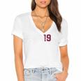 Senior Class Of 2019 Graduation Shirt Graduate Women's Jersey Short Sleeve Deep V-Neck Tshirt