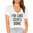 Senior Class 2019 Shirt High School College Graduation Women's Jersey Short Sleeve Deep V-Neck Tshirt