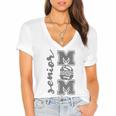Senior Mom 2026 Wrestling Athlete Proud Parent Graduation Women's Jersey Short Sleeve Deep V-Neck Tshirt