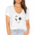 Senior Mommy Class Of 2026 Soccer Graduation Heart Premium Tri-Blend Women's Jersey Short Sleeve Deep V-Neck Tshirt